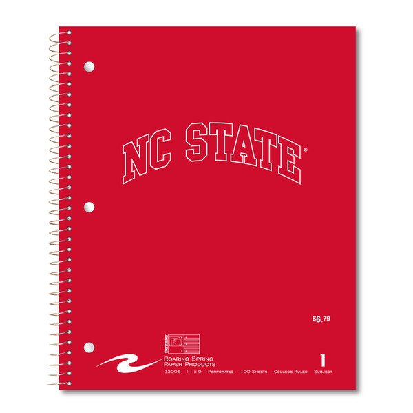 Imprinted 1 Subject Notebook - Red